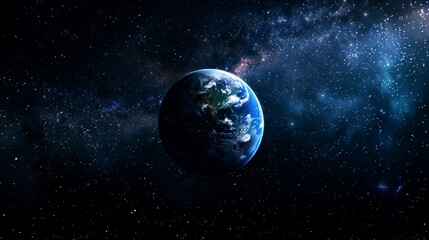 Obraz premium portrait of planet earth horizon in space