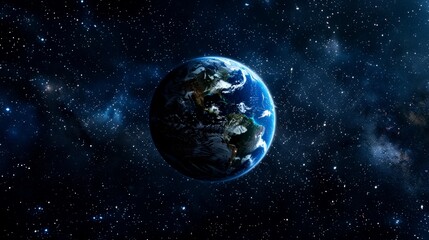 Fototapeta premium portrait of planet earth horizon in space