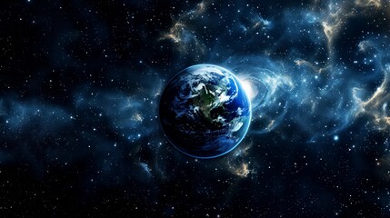 Obraz premium portrait of planet earth horizon in space
