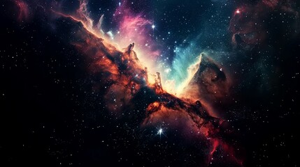 nebula, galaxy, star, space background