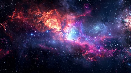 Naklejka premium nebula, galaxy, star, space background