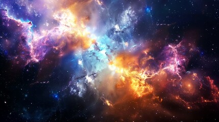 Naklejka premium nebula, galaxy, star, space background