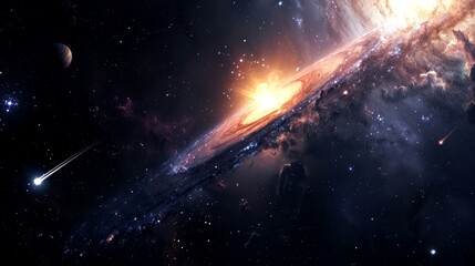 nebula, galaxy, star, space background