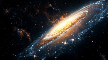 Naklejka premium nebula, galaxy, star, space background