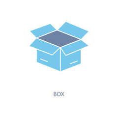 box concept line icon. Simple element illustration. box concept outline symbol design.