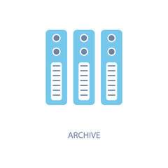 archive concept line icon. Simple element illustration. archive concept outline symbol design.