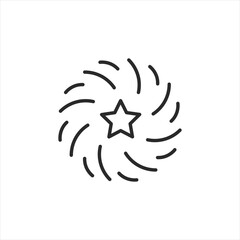 Obraz premium Starburst Firework icon. This vector illustration captures the dynamic and radiant burst of a star-shaped firework, commonly seen in festive celebrations like New Year's Eve. Vector illustration