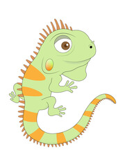 Cute Iguana Cartoon 