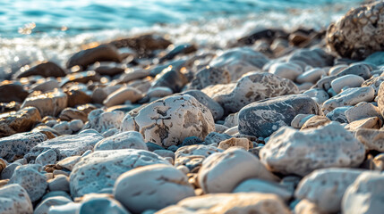 Pile of Pebbles on a Beach