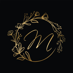 Letter M decorative logo design vector,editable eps 10.