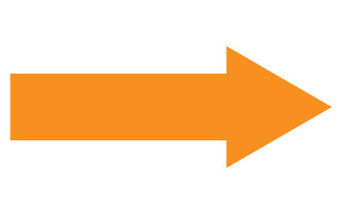 Orange Arrow Symbol. Vector, isolated. 11:11