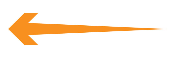 Obraz premium Orange arrow icon on white background. flat style. arrow icon for your web site design, logo, app, UI. arrow indicated the direction symbol. 11:11
