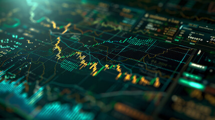 Stock market financial analysis data business concept map
