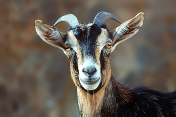 Rasta Goat Portrait: Intricate Shading, Lighting, and Fine Details