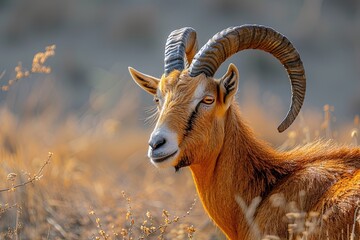 Rasta Goat Portrait: Intricate Shading and Lighting Emphasizing Cute Face Details