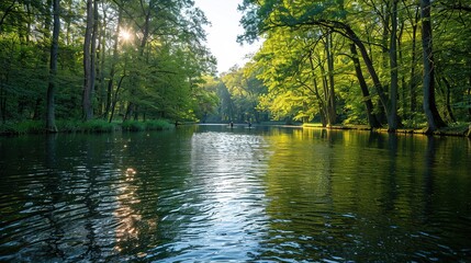 A man is rowing a boat in the river