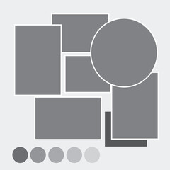 Collage for photos. Vector frame for pictures. Vector illustration