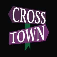 cross town design icon vector
