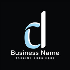 d initial logo icon  vector 