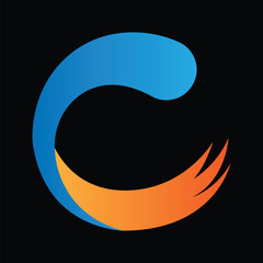 c latter logo icon vector