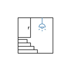 basement concept line icon. Simple element illustration. basement concept outline symbol design.
