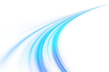 Obraz premium PNG. Wavy transparent curved lines in the form of the movement of sound waves in a set of different shapes of whirlpool, twist, spiral. Light arc in blue colors, in the form of a turn and a zigzag. 