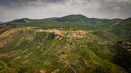 View from the top of the mountain, Norma, Italy