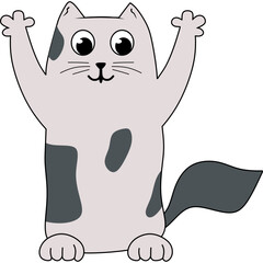Hand Drawn Cute Cat