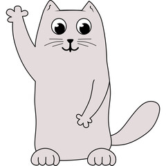 Hand Drawn Cute Cat