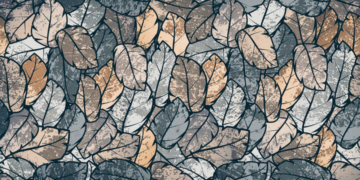 texture of the stone Tropical leaf Wallpaper, Luxury nature leaves pattern design, Golden banana leaf line arts, Hand drawn outline design for fabric , print, cover, banner and invitation, Vector illu
