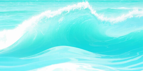 abstract soft  green abstract water color ocean wave texture background. Banner Graphic Resource as background for ocean wave and water wave abstract graphics	