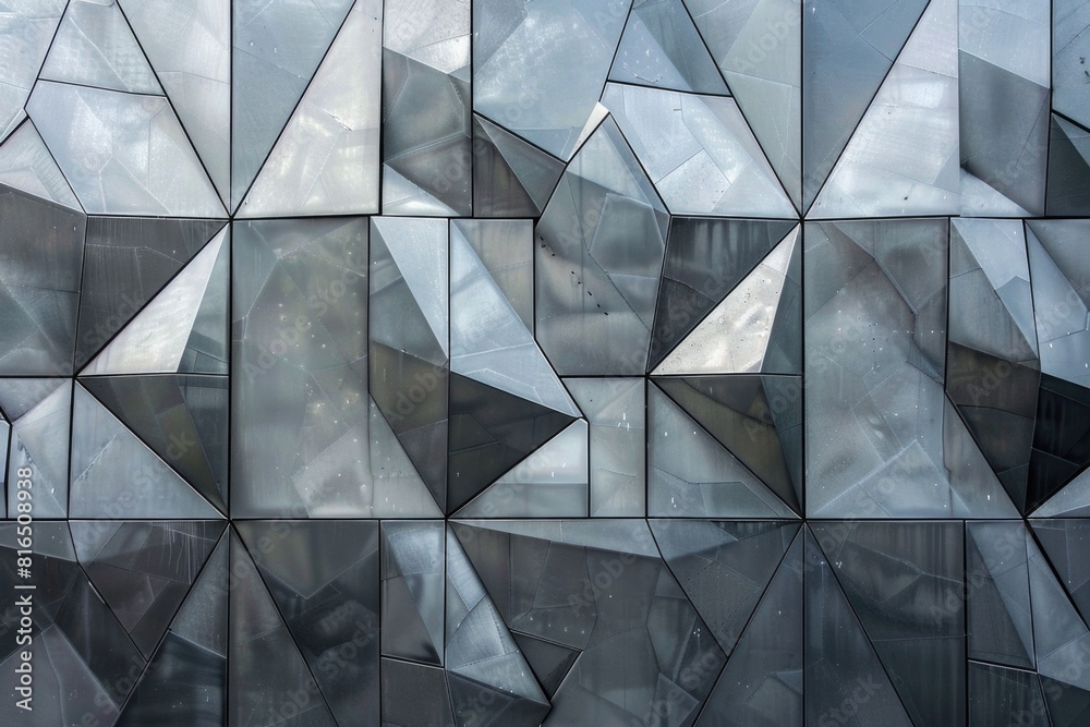 Poster Close up of a building with numerous windows. Suitable for architectural and real estate concepts