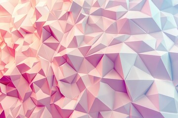 Obraz premium Vibrant pink and blue paper triangles forming a unique wall decor. Perfect for backgrounds or crafts