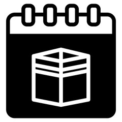 Islamic calendar icon, minimalist vector illustration ,simple transparent graphic element .Isolated on white background