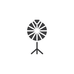 Prize spinning wheel vector icon