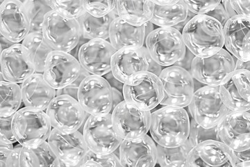 Close up shot of glass beads, perfect for jewelry design