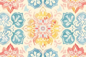 Fototapeta premium An abstract pastel boho background pattern with a bohemian flair