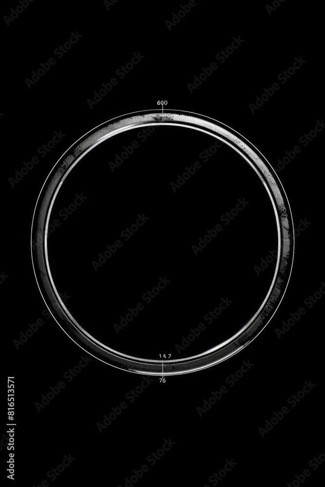 Aufkleber A black and white photo of a circular object. Suitable for various design projects