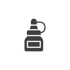Bottle of mustard sauce vector icon