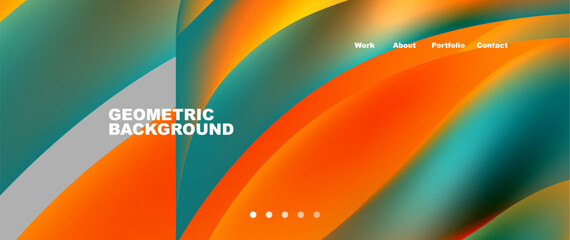 Colorful flowing shapes, wave lines with neon gradients. Vector Illustration For Wallpaper, Banner, Background, Card, Book Illustration, landing page