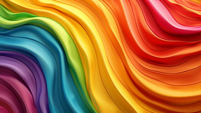 A cheerful and colorful Pride Month banner suitable for social media and online platforms, featuring vibrant rainbow patterns and inclusive messages