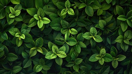 Background of green leaves