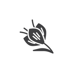 Fototapeta premium Saffron flower vector icon