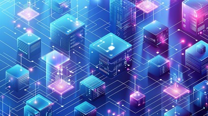 Blue technology sense background