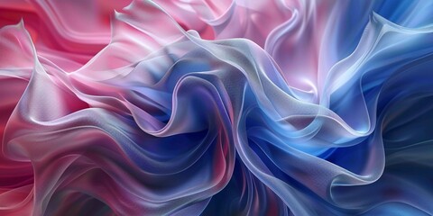 Obraz premium Wavy tile fabric background with pink and blue gradient colors