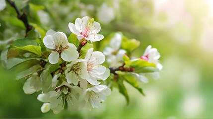 tree blossom Beautiful With Blur Background generative ai 