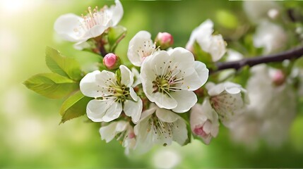 tree blossom Beautiful With Blur Background generative ai 