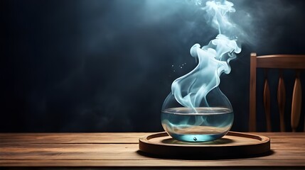 smoking cigarette on a dark background Generative Ai 