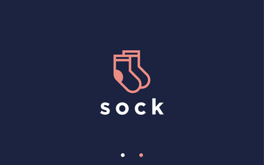 socks logo design vector silhouette illustration
