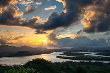 https://s.mj.run/LQFZb2VLFqg sunset in mountains with clouds and river wide angle image --ar 3:2 Job ID: ea48879f-d858-486b-9f44-d6f793720a2e